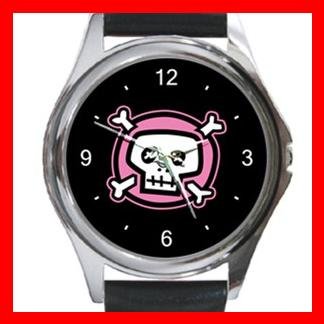 Pink Skull Hobby Metal Wrist Watch Unisex 004