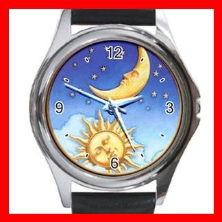 Sun Moon Stars Star Hobby Metal Wrist Watch Unisex 012
