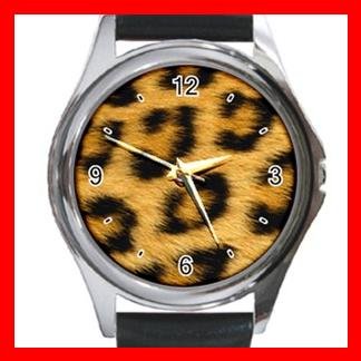 Leopard Skin Wild Animal Metal Wrist Watch Unisex 024