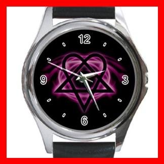 Pink Heartagram Hobby Fun Metal Wrist Watch Unisex 028
