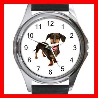 Dachshund Dog Pet Animal Round Metal Wrist Watch Unisex 035