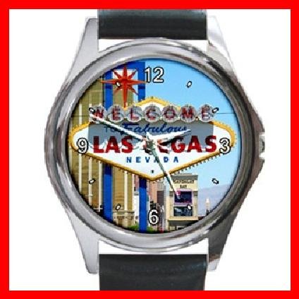 Welcome Las Vegas City Round Metal Wrist Watch Unisex 042