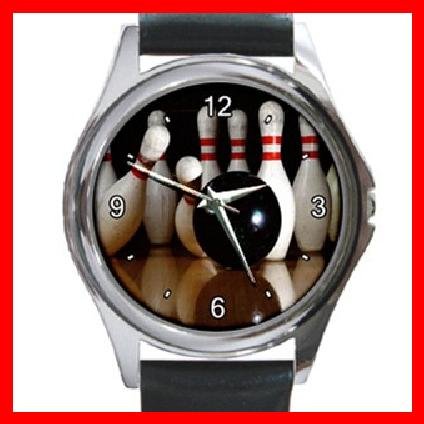 Bowling Sport Game Round Metal Wrist Watch Unisex 051