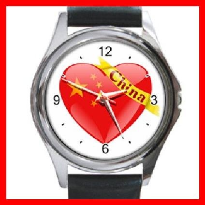 China Heart Love Round Metal Wrist Watch Unisex 053