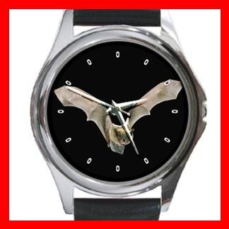 Bat Flying in Dark Round Metal Wrist Watch Unisex 075