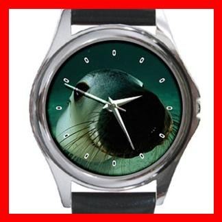 Australian Sea Lion Round Metal Wrist Watch Unisex 079