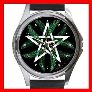 Winter Pentacle Round Metal Wrist Watch Unisex 088