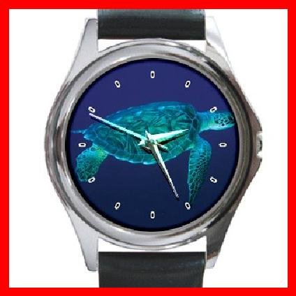 Sea Turtle Animal Round Metal Wrist Watch Unisex 102