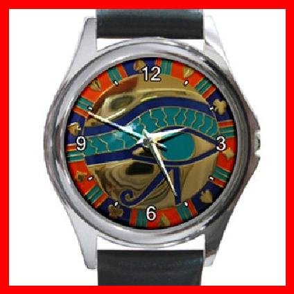 EGYPTIAN EYE OF HORUS Round Metal Wrist Watch Unisex 106