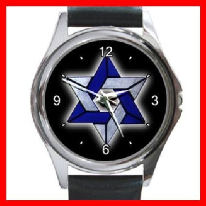 Star Of David Round Metal Wrist Watch Unisex 107