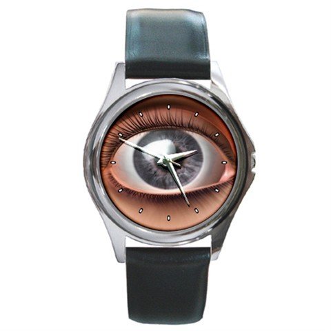 Horror Stare Eye Round Metal Wrist Watch Unisex 110