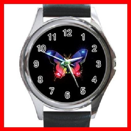 Stunning Butterfly Hobby Round Metal Wrist Watch Unisex 115