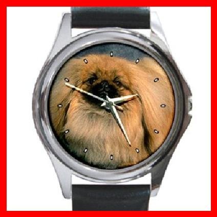 PEKINGESE Dog Pet Round Metal Wrist Watch Unisex 118