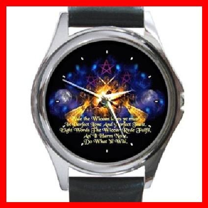 The Wiccan Rede Round Metal Wrist Watch Unisex 128