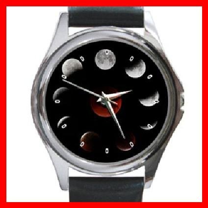 LUNAR MOON ECLIPSE Round Metal Wrist Watch Unisex 136