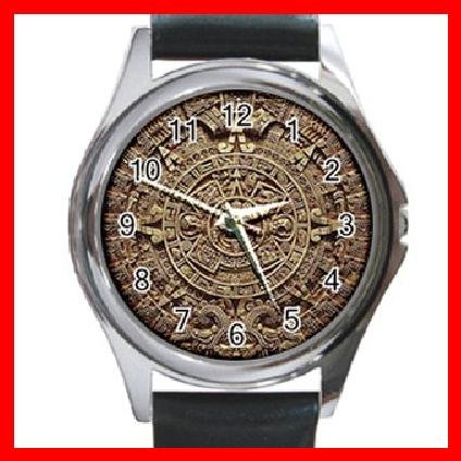 AZTEC Art Ancient History Round Metal Wrist Watch Unisex 137