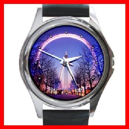 British Airways London Eye at Dusk Round Metal Wrist Watch Unisex 140