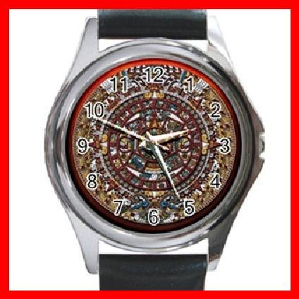 AZTEC Art Ancient History Round Metal Wrist Watch Unisex 144