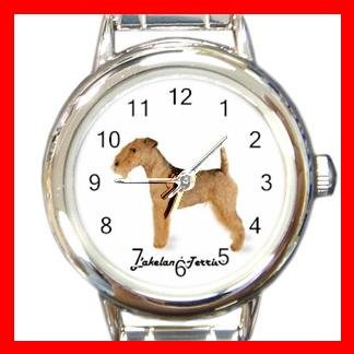 Cute Lakeland Terrier Pet Dog Animal Round Italian Charm Wrist Watch 514