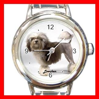 Cute Lowchen Round Pet Dog Animal Round Italian Charm Wrist Watch 515