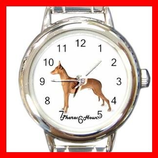 Cute Pharaoh Hound Pet Dog Animal Round Italian Charm Wrist Watch 518