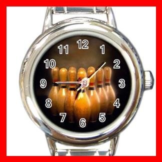 Bowling Game Sports Game Round Italian Charm Wrist Watch 525