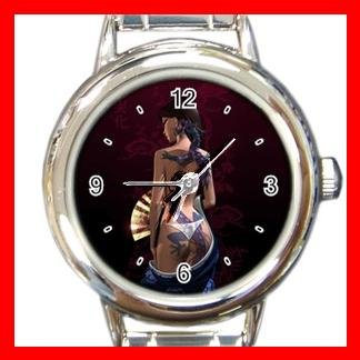 Dragon Lady Asia Myth Round Italian Charm Wrist Watch 526