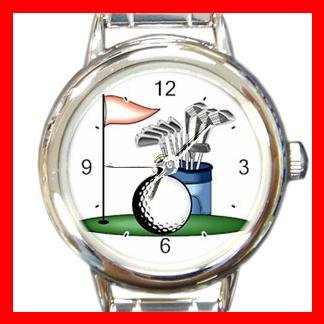Golf Sports Game Hobby Fun Round Italian Charm Wrist Watch 529