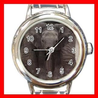 Elephant Animals Hobby Round Italian Charm Wrist Watch 562