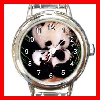 Panda Animals Hobby Round Italian Charm Wrist Watch 565