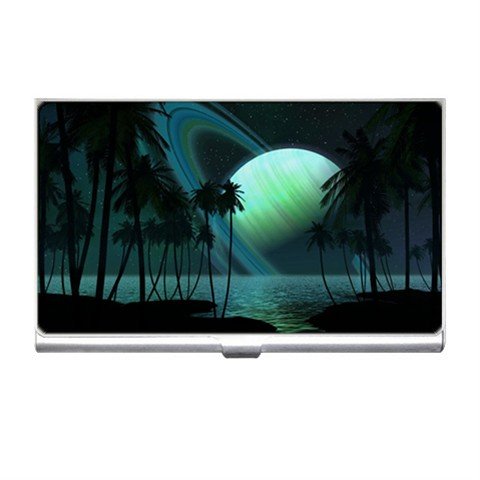 Tropical Moon Scenery Hobby Business Credit Card Case 06