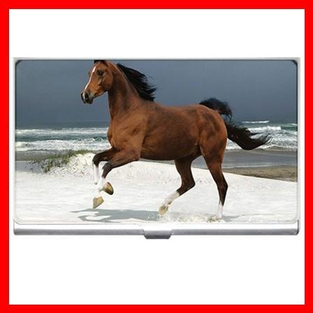 Horse Running on Beach Hobby Business Credit Card Case 17