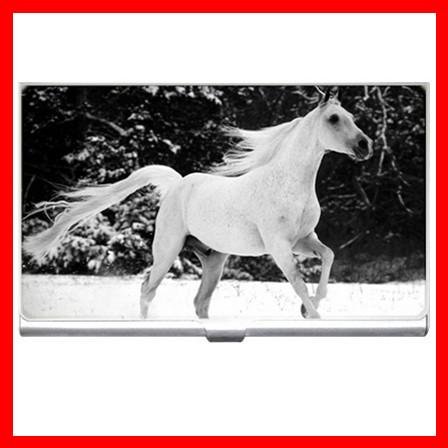 White Horse Animals Hobby Business Credit Card Case 18