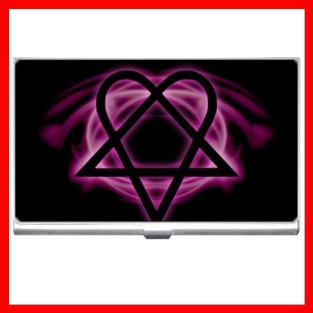 Pink Heartagram Hobby Business Credit Card Case 23