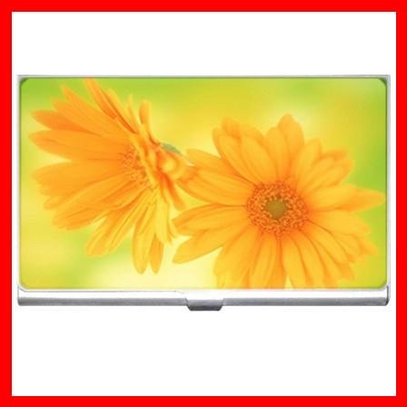 Yellow Flower Hobby Business Credit Card Case 35
