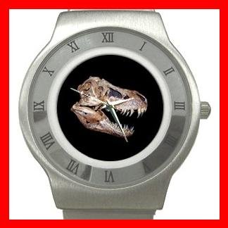 T-REX SKULL PALEONTOLOGY DINOSAUR Stainless Steel Wrist Watch Unisex 164