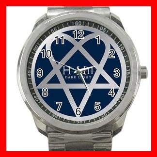 Blue Heartagram Hobby Silvertone Sports Metal Watch 021