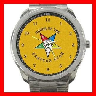 OES Order Of The Eastern Star Silvertone Sports Metal Watch 025