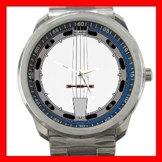 Banjo Music Instrument Fun Silvertone Sports Metal Watch 093