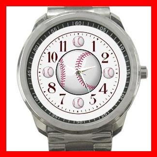 Baseball Balls Sports Game Silvertone Sports Metal Watch 112