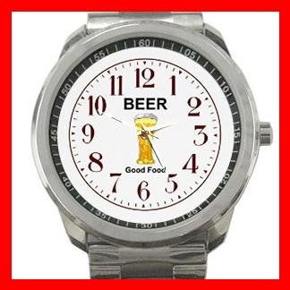 Funny Beer Drink Alcohol Liquor Silvertone Sports Metal Watch 121