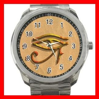 The Eye of Horus Hobby Silvertone Sports Metal Watch 128