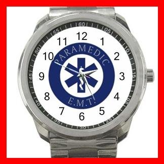 Emergency Paramedic EMT Silvertone Sports Metal Watch 154