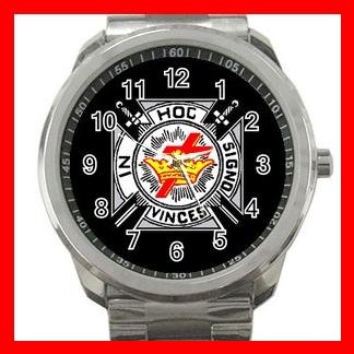 Black Knights Templar Masonic Silvertone Sports Metal Watch 158