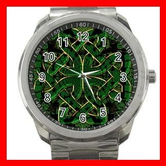 CELTIC CROSS Irish Cross Silvertone Sports Metal Watch 165