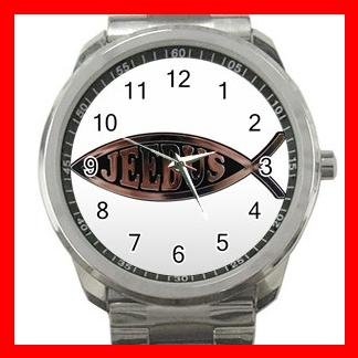 Christian Jesus Fish Silvertone Sports Metal Watch 167