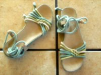 GIANNI BINI MULTI-COLORED CANVAS/FABRIC ANKLE TIE SHOES