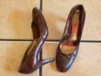 BANANA REPUBLIC BROWN SNAKESKIN/LEATHER DRESS SHOES