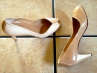 VTG. GAROLINI BROWN/TAN LEATHER PEEPTOE DRESS SHOES