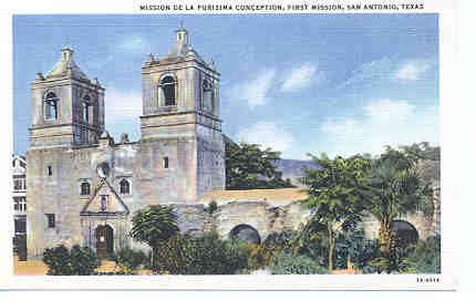 TX LN San Antonio Mission DeLa Purisima 1930-44